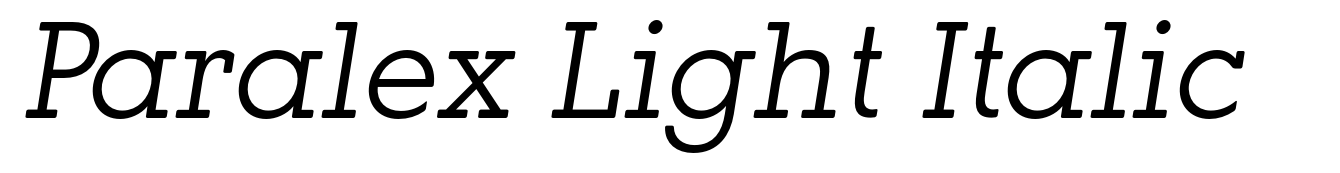 Paralex Light Italic